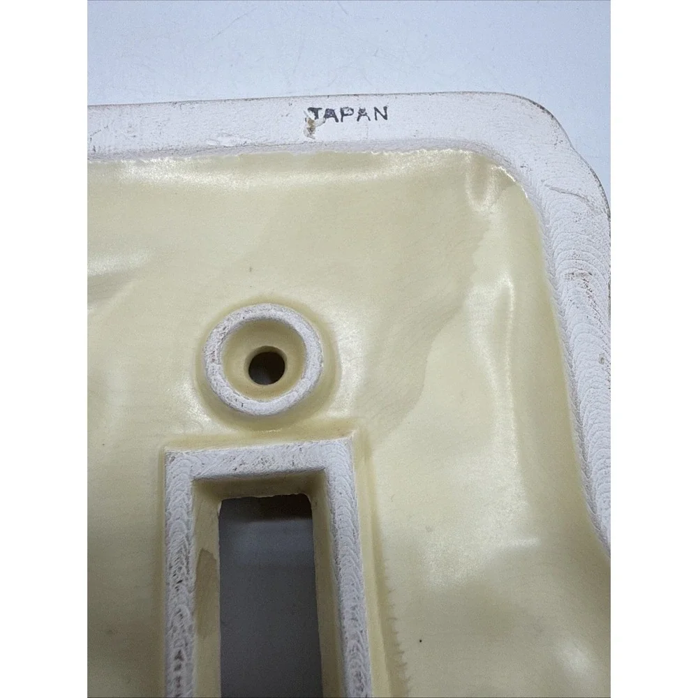 Vtg 2 Toggle Switch Plate Ceramic Cover Nursery Bunny Rabbit
